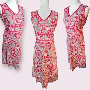 Croft & Barrow Asymmetrical Pink and White Dress